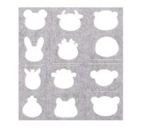 Housoutil Modelli per Applicazioni in Feltro Stencil Personalizzati Kit per Infeltrimento di Lana Dodici Stampi per Progetti Creativi