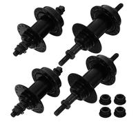 Housoutil Mozzo per Bicicletta a 36 Fori Anteriore e Posteriore con Albero Cavo, Mozzo Ruota Bici con Freno a Disco, Set 2 Paia con Sgancio Rapido, Ricambio Metallo per Mountain Bike e Bici