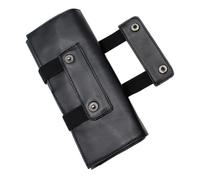 Housoutil Organizer Compatto Porta Forbici in Pelle PU Nera, Custodia Multifunzionale per Parrucchieri e Barbieri, Borsa da Viaggio per Strumenti di Taglio e Forcine