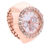 Housoutil Orologio da Dito in Lega e Vetro, Stile Casual alla Moda al Quarzo Tre Occhi Elegante e Preciso Facile da Abbinare per Appuntamenti e Feste