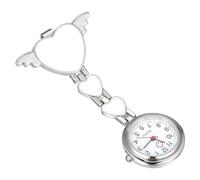 Housoutil Orologio da Taschino per Infermiere e Medico Design Semplice, Leggera Lega Bianca, Facile da Leggere, per Decorare L'abbigliamento