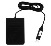 Housoutil Pedale a Piede Singolo USB, Interruttore Pedale Tastiera Computer, Plastico, Nero, Grande Formato, Resistenza Minima, per Videogiochi e Push To Talk