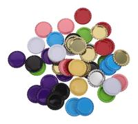 Housoutil Piatti in Metallo Tappi di Bottiglia per Scrapbooking e Gioielli | Set da 1 Pezzo, senza Guarnizione Interna, Forma Schiacciata, per Collane e Lavori Creativi