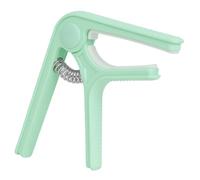 Housoutil Pink Guitar Capo Tuner, Light Green Anti-Skid Acoustic Capo for Electric Guitar and Ukulele, Portable Silicone Plastic Clamp, 3.74 x 2.95 x 0.47 Inch