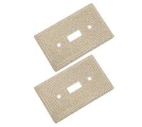 Housoutil Placca di Copertura Decorativa per Interruttore della Luce Glitterata con Cristalli Dorati, Set da 2 Pezzi, Copri Interruttori Luminosi per Pareti Danneggiate, per Camera da