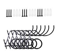 Housoutil Portabottiglie per Vino in Ferro da Parete 6 Pezzi, Design Semplice ed Elegante, per Conservazione e Esposizione di Bottiglie Singole in Cucina o Cantina