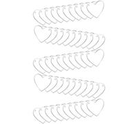 Housoutil Portachiavi in Acrilico a Forma di Cuore Trasparente Bianco 50 Pezzi Blank Pratico per Sublimazione e Progetti Fai da Te Accessori Artigianali Personalizzabili