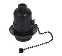 Housoutil Portalampada a Vite in Bachelite Nera, Adattatore per Prese di Luce E26e27, Base Lampadina Sicura per Lampade da Tavolo da Parete, Accessorio Elettrico Multiuso per Casa