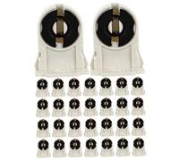 Housoutil Portalampada T8 per Tubo Fluorescente Led, Base per Lampada a Forma di Lapide, Presa di Luce Sicura e Compatibile, Confezione da 30 Pezzi per Sostituzione e Colore Casuale