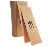 Housoutil Portaposate di Carta Kraft 100 Pezzi Sacchetti Porta Posate per Banchetti e Matrimoni Copriposate Leggeri e Resistenti per Ristoranti e Feste