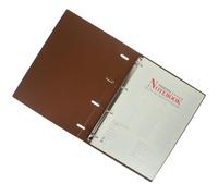 Housoutil Quaderno Executive Copertina in Pelle Marrone, Blocco Note A4 Raccoglitore ad Anelli, Quaderno per Appunti da Ufficio e Diario Portatile per Uso Quotidiano