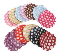 Housoutil Rete per Chioma Invisibile 14 Pezzi Accessorio Chioma Donna in Poliestere Riutilizzabile per Danza e Assistenti di Bordo Occasione Formale Stagione Colore Casuale Stili multipli