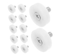 Housoutil Rotelle per Guide per Cassetti, kitchen drawer wheels in Nylon, 12Pezzi, Ø19 mm, filettatura 5,7 mm, per kitchen furniture e offices