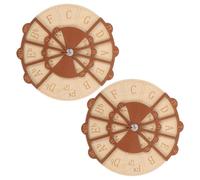Housoutil Ruota del Cerchio delle Quinte in Legno 2 Pezzi per Chitarra e Pianoforte, Strumento per Esercitarsi gli Accordi e Migliorare la Composizione Musicale