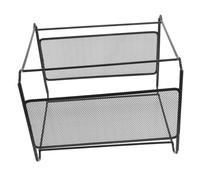 Housoutil Scatola A4 Gancio Contenitore File Porta del File di Metallo Rack di File per Desktop Rack di File Desktop Porta cartelle sospese Portadocumenti per schedari Ferro da Stiro Nero