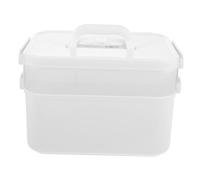 Housoutil Scatola Da 1 Pz Cassetta degli attrezzi per unghie gestire la cassetta degli attrezzi plastica per andare contenitori cassetto degli attrezzi Poter mettere pp bianca
