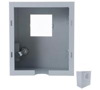 Housoutil Scatola in Ferro per Contatore Elettrico senza Fondo Protezione Resistente alle Intemperie per Esterni Copertura Ventilata per Quadro Elettrico Domestico Montaggio Parete Semplice