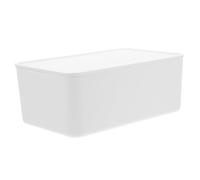 Housoutil Scatola Porta Salviette in Plastica Bianca con Coperchio Dispenser per Salviette Ricaricabile per Ragazza da Viaggio per Bagno