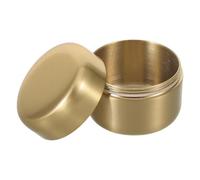 Housoutil Scatola Portapillole Rotonda Compatta e Portatile in Acciaio Inossidabile Contenitore Metallico Oro per Viaggi e Uso All'aperto