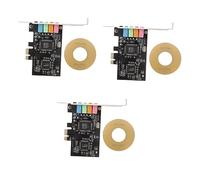 Housoutil Scheda Audio Interna Pcie Da 3 Pezzi Scheda Audio A 5.1 Con Staffa A Basso 6 Suoni Digitali Per Pc Desktop