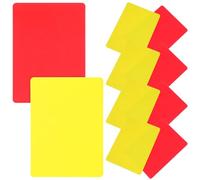 Housoutil Set 10 Cartoncini Giudice Calcio in PVC Rosso e Giallo Leggeri per Utilizzo Lungo Termine per Partite di Calcio Come Giudice Sportivo