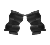 Housoutil Set 2 Morsetti per Tubi a Doppia Porta in Plastica Nera, Clip di Collegamento per Tubi e Accessori per Barche, Yacht e Camper, Elementi di Fissaggio per Mensole Nautiche