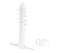 Housoutil Set 2 Pezzi Ancoraggio Ombrellone da Spiaggia Trivella in ABS Bianco, Fissatore a Terra Resistente al Vento per Ombrellone da Giardino e Campeggio, Accessorio Pratico per Esterno