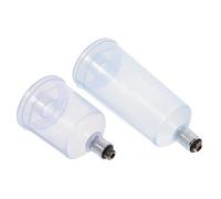 Housoutil Set 2 Pezzi Flaconi di Vernice Vuoti da 20ml e 40ml, Bottiglie di Plastica per Aerografo Scala Graduata, Resistenti e Staccabili per Modellismo, Decorazione Torte, Nail Art e Tatuaggi