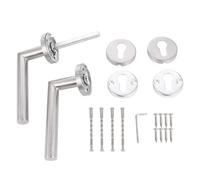 Housoutil Set 2 Pezzi Maniglie per Porte Interne in Acciaio Inossidabile Argento, Design Rotondo Moderno, Resistente e Adatto a Porte di Tutte le Dimensioni