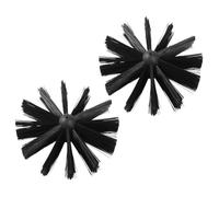 Housoutil Set 2 Pezzi Spazzole per Pulizia Canne Fumarie in Plastica Nera, Accessori per Cappe e Camini, Rimuove Sporco e Grasso, Pulizia Efficiente