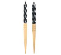 Housoutil Set 2 Pezzi Spazzole Rotonde per Chioma in Legno e Nailon Anti-statiche Migliorano Struttura Chioma per Uso Quotidiano e Acconciature Delicate