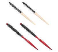 Housoutil Set 4 Spazzole a Rullo per Chioma Manico in Legno Pettini Arricciacapelli Rotondi Resistenti al Calore per Styling Frangia e Chioma Spessi Spazzole da Viaggio Professionali per