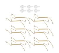 Housoutil Set 6 Ganci da Parete Invisibili per Piatti da 6-7 Pollici Supporto a Molla Robusto, Compatibili Cartongesso e Muratura, per Esposizione Artistica e Decorativa in Cucina e Sala