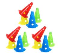 Housoutil Set da 12 Coni per Allenamento Calcio in Plastica PE Multicolore, Coni Stradali per Esercizi di Agilità e Coordinazione, Accessori Sportivi per Campi da Gioco all’Aperto