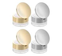 Housoutil Set da 4 Contenitori per Cipria Portatili da 6 Piumino, Custodia Ermetica Ricaricabile per Trucco in Polvere Libera, per Viaggi e Uso Quotidiano