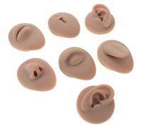 Housoutil Set di 7 Pezzi Parti Corpo Umane in Silicone Morbido per Pratiche di Tatuaggio, Piercing e Trucco, Pelle Sintetica Dettagliata per Formazione Artisti e Studenti, Resistente