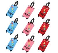 Housoutil Set di 9 Etichette per Bagagli da Viaggio in Pvc Resistenti e Leggere, Dimensioni 16,5x6,5cm, per Valigie da Aeroporto e Viaggi Internazionali