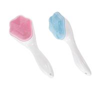 Housoutil Set Di Spazzole Doppie Per Il Viso Dispositivo Di Pulizia Del Viso Spazzola in Silicone Per La Rimozione Del Trucco E Lesfoliazione