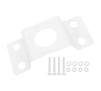 Housoutil Staffa di Montaggio in Ferro per Lampione Solare Supporto Resistente per Braccio Palo Luce da Esterno Installazione Facile per Illuminazione Stradale e Giardino Kit con Viti