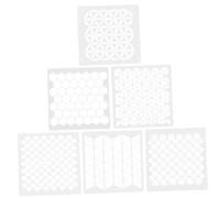 Housoutil Stencil Geometrici per Muro in Pet Bianco 6 Pezzi Facili da Usare e Riutilizzabili per Pittura Spray e Creazione di Arte Murale