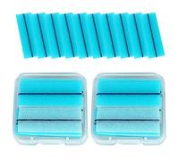 Housoutil Strisce Autoadesive per Ciglia Finte, Colla per Ciglia Sostitutiva, 2 Confezioni da 80 Pezzi Applicatore, Colore Blu per Trucco Occhi Naturale e Uso Quotidiano