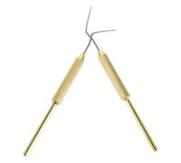 Housoutil Strumento per Innesto Apicoltura 2 Pezzi Ago per Spostamento Vermi in Alluminio Giallo per Allevamento Regine Maneggevole e Preciso per Apicoltori Professionali