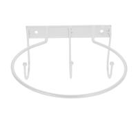 Housoutil Supporto da Parete in Ferro Bianco per Palloni da Basket e Calcio 3 Ganci, Porta Pallone per Uso Domestico e Esposizione Sportiva, Organizer Resistente per Camerette e Centri