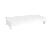 Housoutil Supporto per Monitor del Computer e Ripiano Rialzato per Tastiera, Resistente e Facile da Installare, Base da Scrivania Bianca per Casa e Ufficio, Migliora L’ergonomia e Comfort Visivo