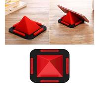 Housoutil Supporto Telefono a Piramide in Silicone Rosso Multifunzionale, Antiscivolo e Portatile per Smartphone da Scrivania, Design Moderno ed Elegante