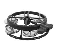 Housoutil Tamburello Hi-hat Montabile con Sonagli Singoli in Metallo e Plastico, Bullone di Montaggio per Kit Batteria, Suono Migliorato per Feste di Natale