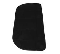 Housoutil Tappeto Ignifugo per Caminetto Mezzo Cerchio in Poliestere e PVC Resistente Alte Temperature, Protezione Pavimento per Barbecue e Campeggio, Stile Elegante Nero