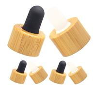 Housoutil Tappi Contagocce Compatibili Flaconi M20 per Bottiglie di 6 Coperture in Plastico e Bambù, Facili da Sostituire per Oli Essenziali e Artigianato DIY