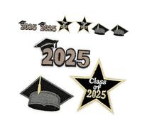 Housoutil Toppe per Vestiti da Stirare 9 Pezzi, Applique Ricamate per Giacche e Cappelli da Laurea, Adesivi Tessili Fai da Te per Personalizzazione Moda, Decorazioni Creative per