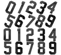 Housoutil Toppe Termoadesive Numeri per Tessuti 20 Pezzi Nero in Plastica, Pratiche e Decorative per Maglie da Calcio e Abbigliamento Sportivo